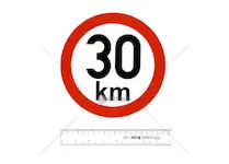 Konstrukční rychlost, nejvyšší povolená rychlost | Samolepka 30km