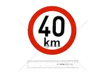 Konstrukční rychlost, nejvyšší povolená rychlost | Samolepka 40km