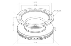 Kotouč brzdový 375x45x168,5 saf, schmitz cargobull 0169039_A