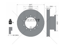 Kotouč brzdový 377x45x128 pn/zn man m2000l/m/me/tgm 0758831_A