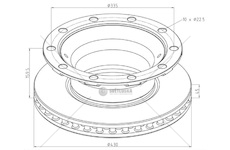 Kotouč brzdový 430x45x159,5 bpw eco plus 2 série sh4309,sb4309, sb4305, sb4303 0147782_A