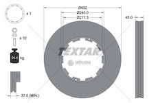 Kotouč brzdový 432x45 daf xf euro 6 od 2012, cf euro 6,lf55, xf95, cf65, cf75, cf85, xf105 0374895_A