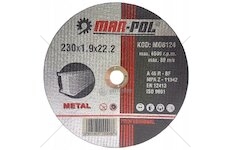 Kotouč řezný na kov, 230x1,9x22,2mm MAR-POL