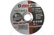 Kotouč řezný na ocel, nerez, 115x1,0x22,2mm MAR-POL
