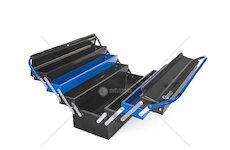 Kovová přepravka na nářadí, 7 přihrádek GEKO