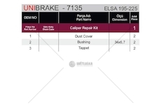 KPL.NAPR.ZACISKU HAM. MERITOR ELSA195/22 UNIBRAKE UNB7135