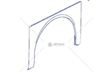 Kryt blatník nad kola MB TRAVEGO přední L/P POLMET P-1711