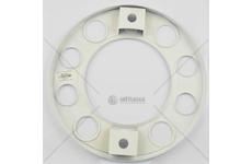 Kryt kola 10 otvorů bílá ocel s upevněním na dva šrouby BB-105210