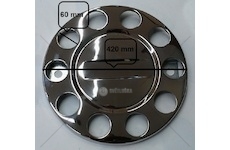 Kryt kola 22,5 / 10 děr chrom 420/60 plný
