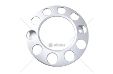 Kryt kola 22,5 / 10 děr šedá matná ocel 420/60 upevnění na dva šrouby