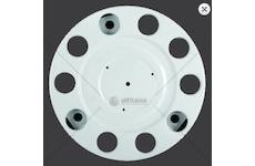 Kryt kola 22,5 bílý 10-děr upevnění na 3-šrouby OCEL
