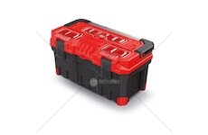 Kufr na nářadí s kovovým držadlem TITAN PLUS červený 554x286x276 KISTENBERG