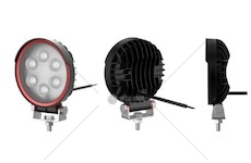 LAMPA ROBOCZA OKRAGLA 6 DIOD 6X3W 9-32V  JG-RW061