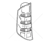 LAMPA TYLNA MB TRAVEGO PRAWA POLMET P-6774
