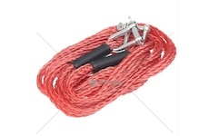 Lano tažné 3T 4,5m certifikát CE, TUV - barva červená