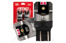 LED CANBUS PRO series 7443 W21/5W 4x3030 SMD Red 12/24V AMIO-03592