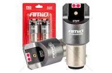 LED CANBUS PRO series BAY15D P21/5W 4x3030 SMD Red 12/24V AMIO-03586