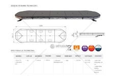 LED majáková rampa oranžová 120cm, 12/24V, 152X 5W, R65