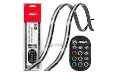 LED pásky COB do auta s dálkovým ovládáním vícebarevné RGB 2x30cm 12V AMiO-04579