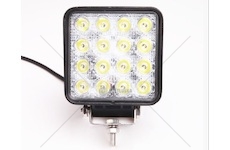 LED pracovní světlo 16x1W LED 12-32V, 107mm x 107mm kovová konstrukce