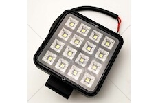 LED pracovní světlomet 16LED 16W čtverec 12/24V s vypínačem