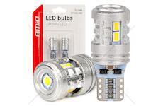 LED STANDARD BULBS T10 W5W 6x3020 + 1x3030 SMD White 12V/24V AMiO-03718