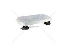 LED výstražný maják - oranžový, 12/24V, 48W, magnet