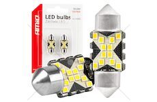LED žárovky CANBUS 12SMD Festoon C5W 2016 31mm White 12/24V AMiO-04235
