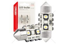LED žárovky CANBUS 12SMD Festoon C5W 3838 31mm White 12/24V AMiO-04247
