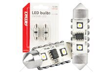 LED žárovky CANBUS 12SMD Festoon C5W 3838 36mm White 12/24V AMiO-04248