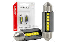 LED žárovky CANBUS 36mm 2525 6SMD White 12/24V AMIO-05007