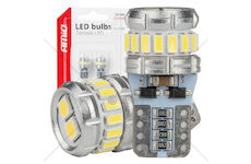 LED žárovky CANBUS T10 W5W 16SMD 2SMD 3014 3030 Bílé 12V 24V AMiO-04260