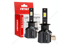 LED žárovky X4-series AVIATOR H3 6500K max 44W AMIO-03762