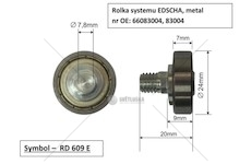 Ložisko mechanismu střechy EDSCHA  RD609E