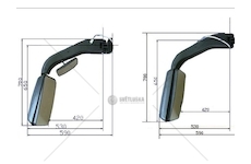 LUSTRO AUTOBUSU STER.RECZN 620*680 KPL. TANGDE TD-70-004A