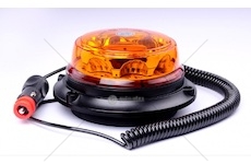 Maják LED oranžový  12-24V 8x3LED Nízký na magnet 4-funkce