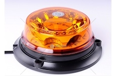 Maják LED oranžový  12-24V 8x3LED Nízký pevná montáž 4-funkce