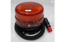 Maják oranžový LED 12-24V upevnění na magnet 121x129mm