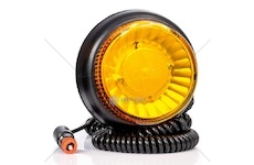 Maják výstražný dvojzáblesk 12v/24v led oranžový, magnetický, spirálový kabel 3m 0445765_A