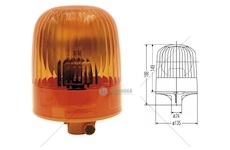Maják výstražný rotační 12v/h2 oranžový, na trubku bez kloubu 2rl007551001_A