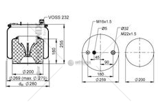 Měch MB ACTROS MP4 PHOENIX KPL. PHOENIX 1DF16A-2