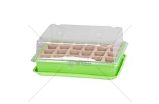 Minipařeniště s víkem 27,5×20,5×7 cm, 24 sazenic