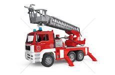 Model hasičského vozidla man s výsuvným žebříkem, sklopnou kabinou, měřítko 1:16 0240715_A