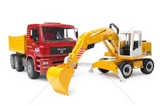 Model nákladního auta man tga s kolovým bargem liebherr, měřítko 1:16 0427790_A