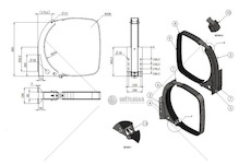 Montážní sada palivové nádrže 710x690 901754