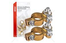 Mosazné svorky baterie 800AMP, 2 ks / blistr AMIO-04392