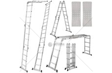 Multifunkční kloubový žebřík 4×4 příčky + podlážka - GEKO