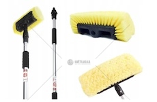 Mycí kartáč 250/2500cm 4-stranný s hliníkovou výsuvnou rukojetí