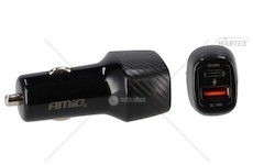 Nabíječka do auta 12-24V 20W USB-A a C Amio AM04282