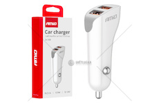Nabíječka do auta 2x USB-A 2.1A 12/24V AMiO-0387